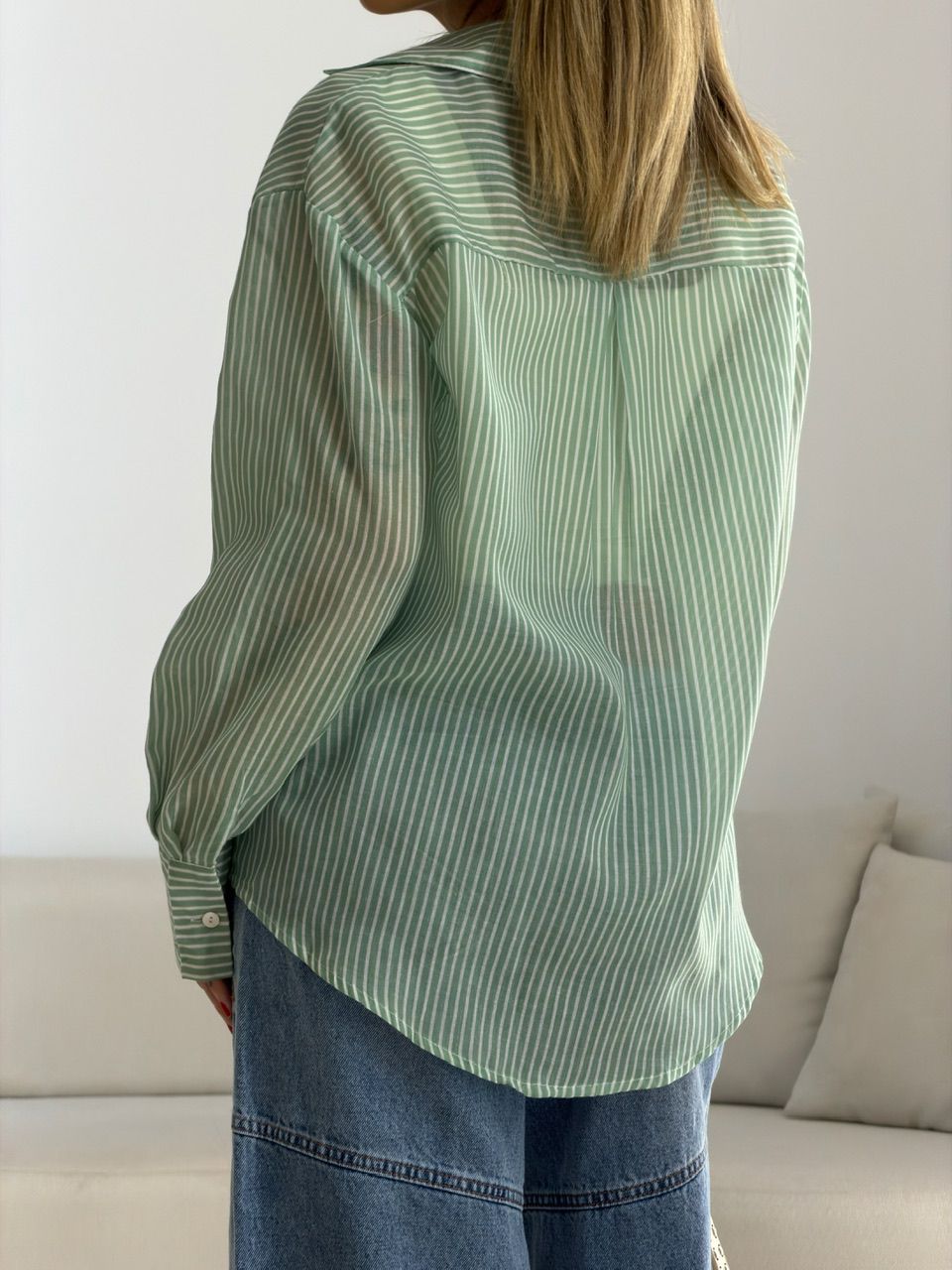 CAMISA KEILA LISTRAS VERDE