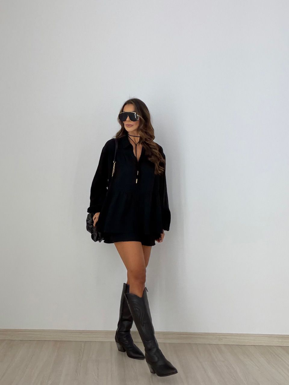 CONJUNTO LILIAN SHORT PRETO