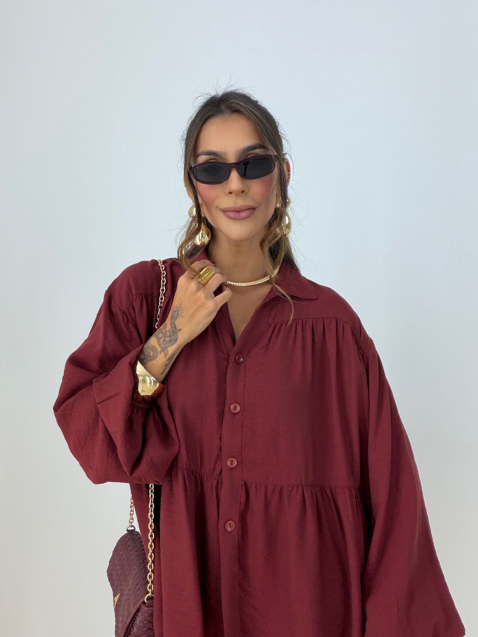 CONJUNTO LILIAN SHORT MARSALA