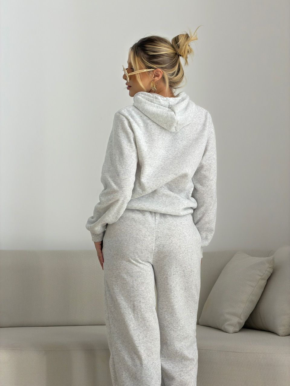 CONJUNTO PAOLA MOLETOM CANGURU MESCLA