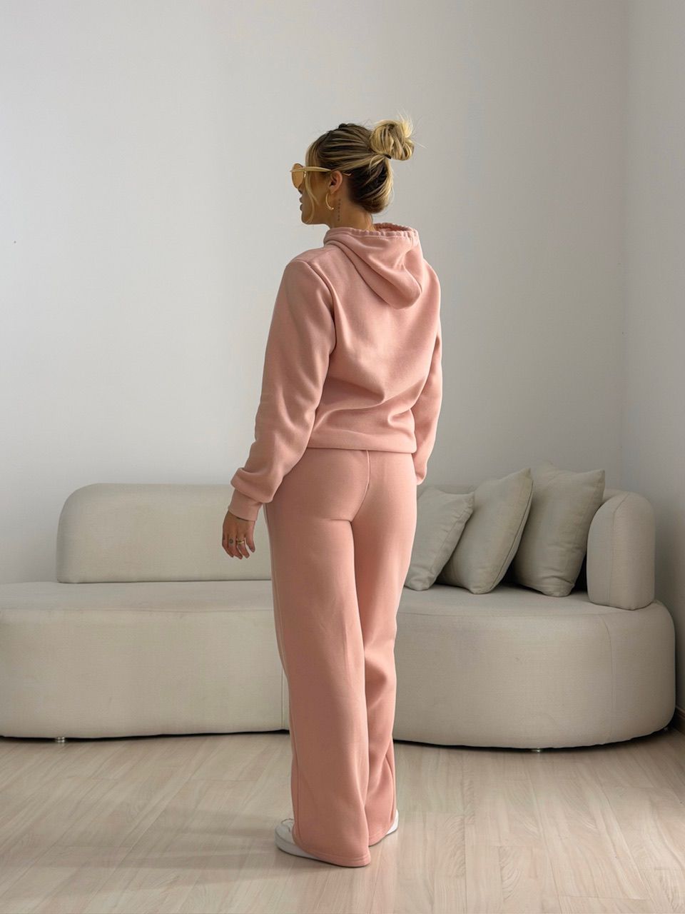CONJUNTO PAOLA MOLETOM CANGURU ROSA