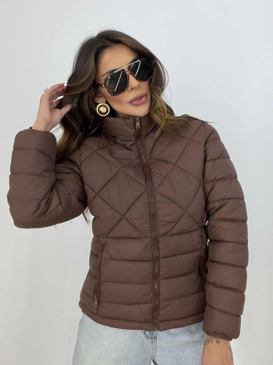 PUFFER ANGELA FORRADA CAFÉ