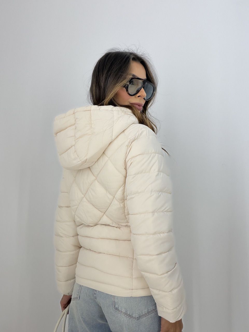 PUFFER ANGELA FORRADA MARFIM