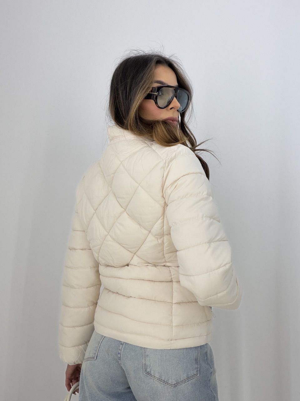 PUFFER ANGELA FORRADA MARFIM