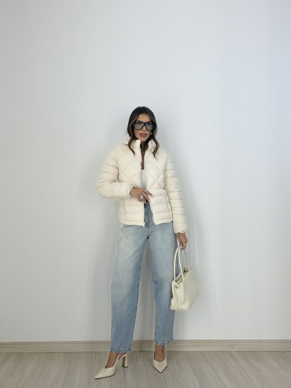 PUFFER ANGELA FORRADA MARFIM