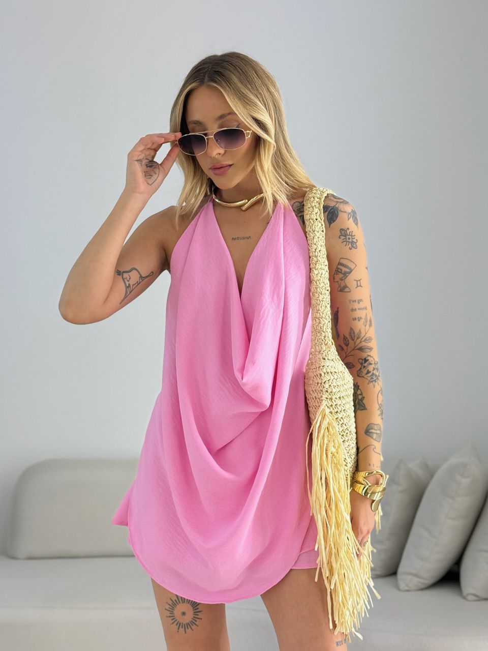 CONJUNTO ANA LAURA SHORT SAIA ROSA