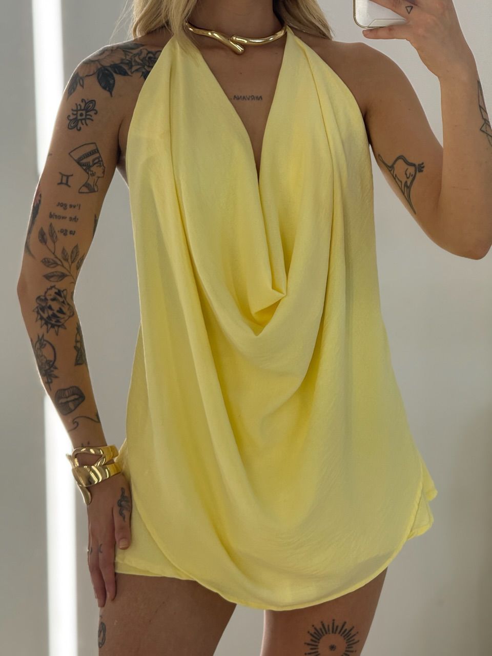 CONJUNTO ANA LAURA SHORT SAIA YELLOW BUTTER