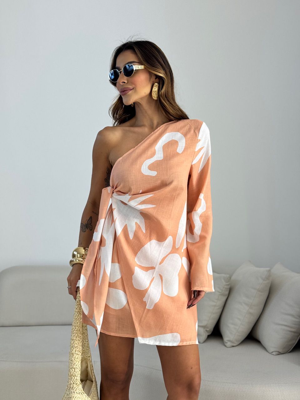 CONJUNTO ANA LUCIA ESTAMPADO PÊSSEGO