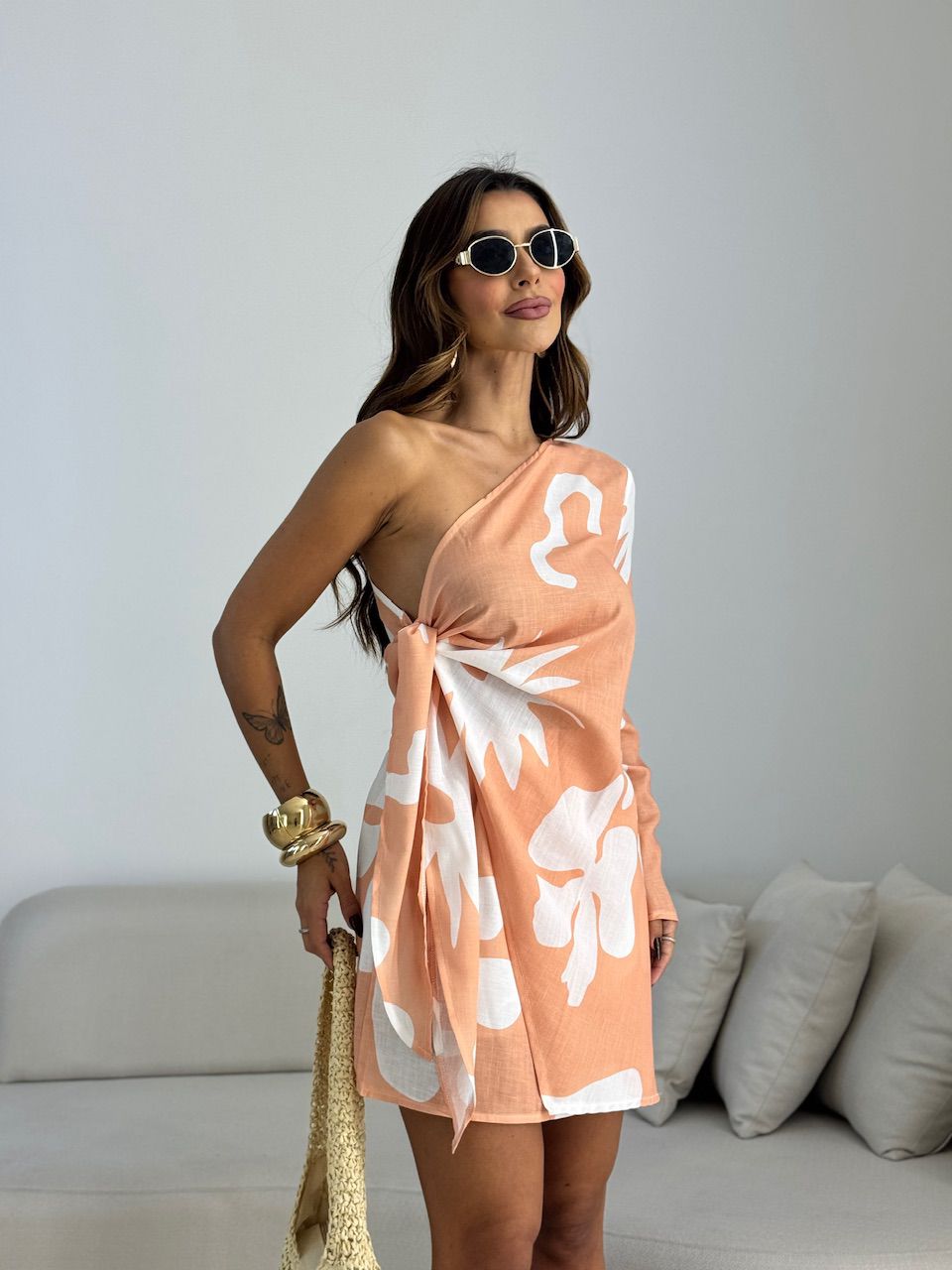 CONJUNTO ANA LUCIA ESTAMPADO PÊSSEGO