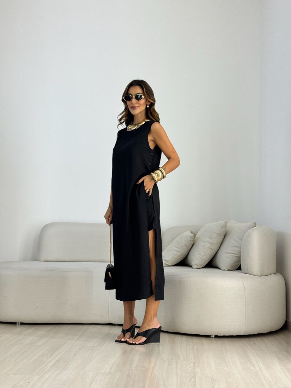 CONJUNTO BELA BLUSA MAX PRETO