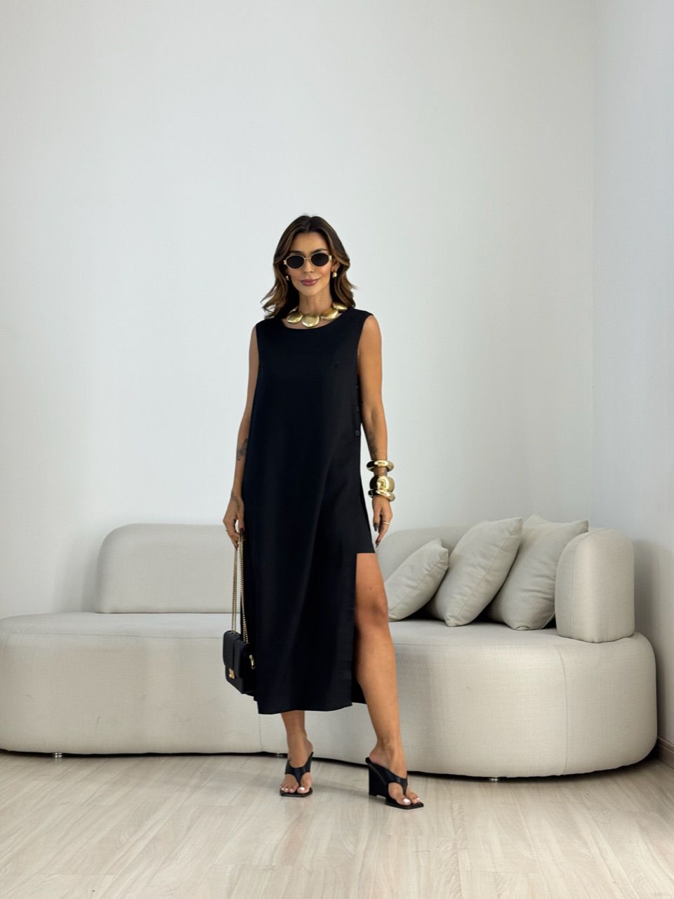 CONJUNTO BELA BLUSA MAX PRETO - 0065950032 - CAROLLA FERRARO