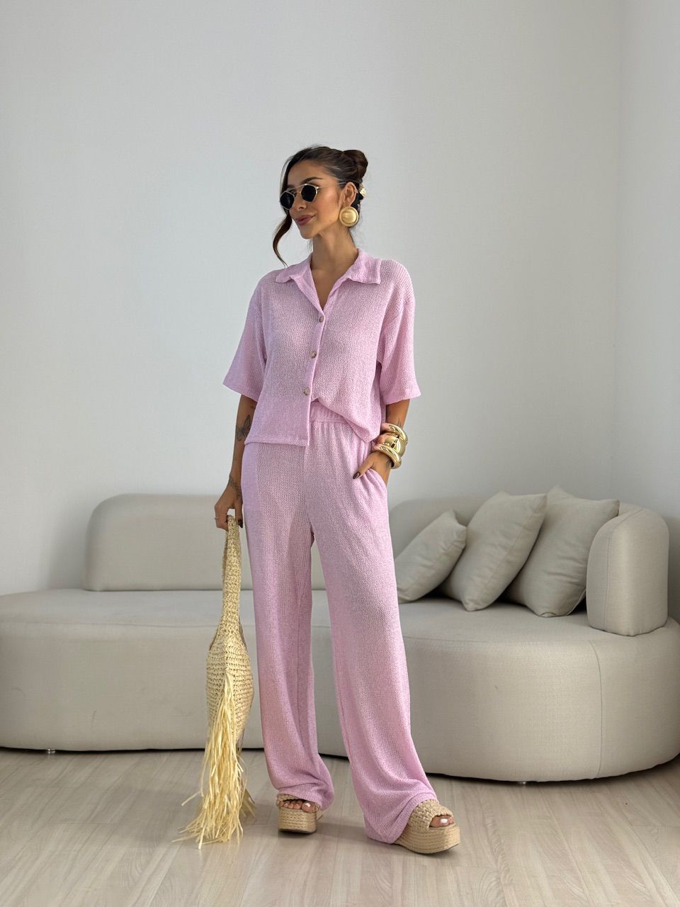 CONJUNTO NATÁLIA TEXTURIZADO LILÁS