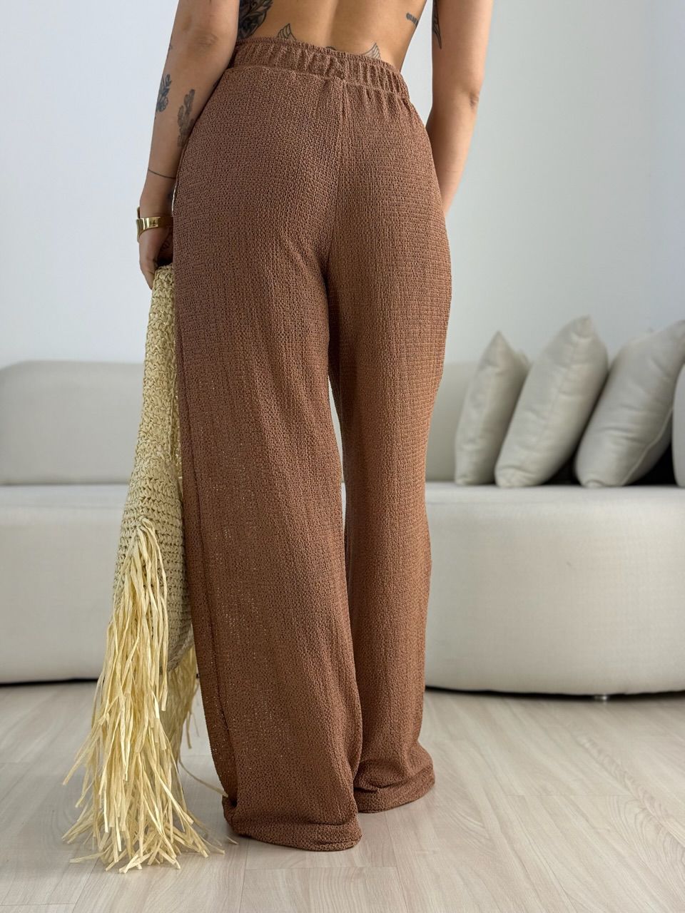 CONJUNTO NATÁLIA TEXTURIZADO MARROM