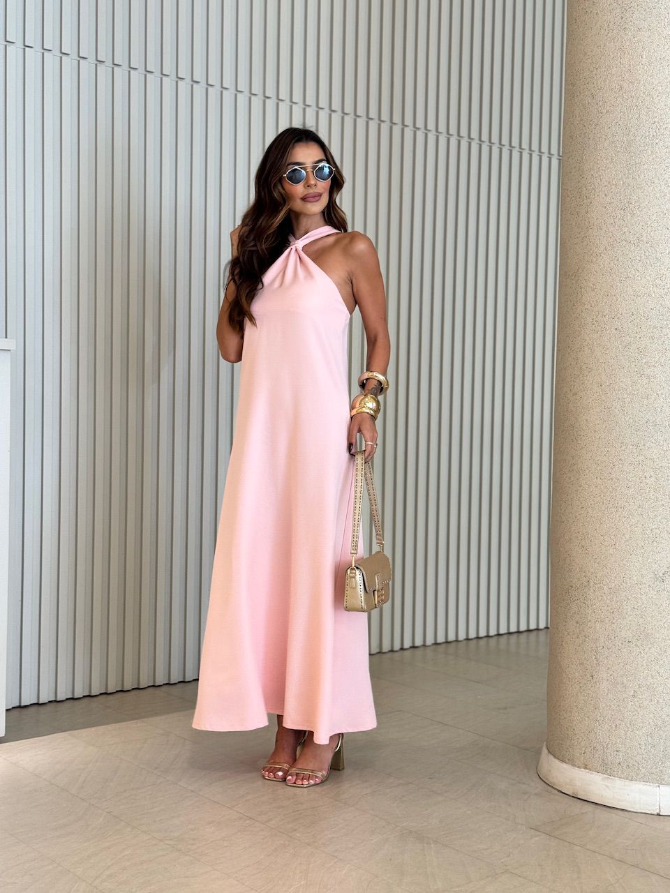 VESTIDO ELLIE 02 LONGO ROSA CLARO