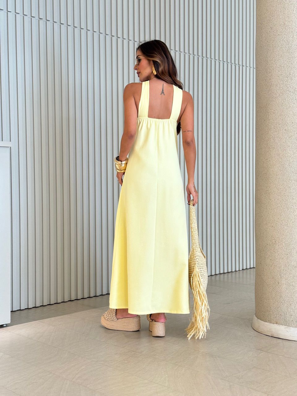 VESTIDO ELLIE 02 LONGO YELLOW BUTTER