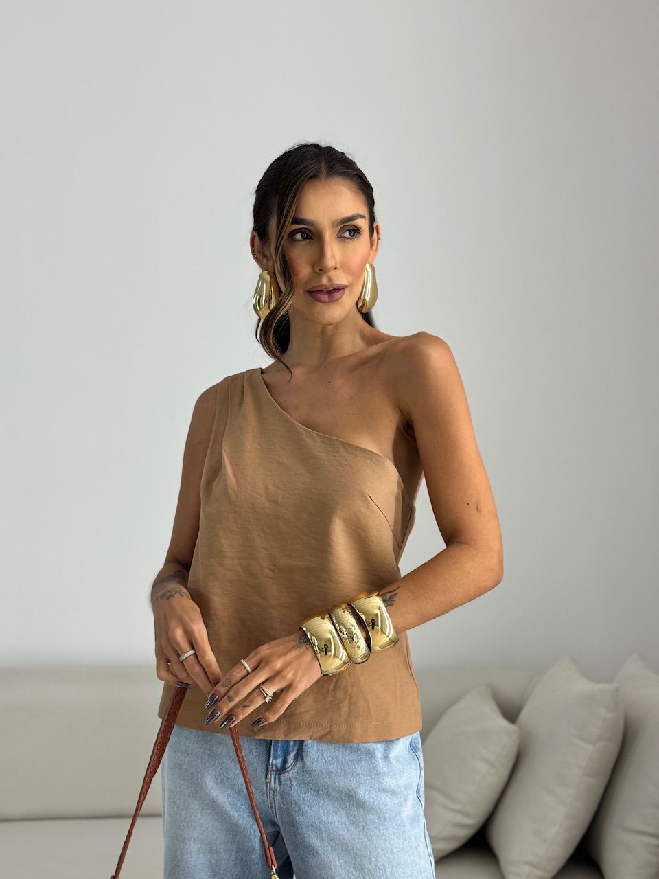 BLUSA NATY NULA MANGA NUDE