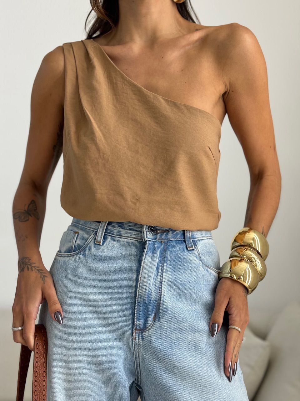 BLUSA NATY NULA MANGA NUDE