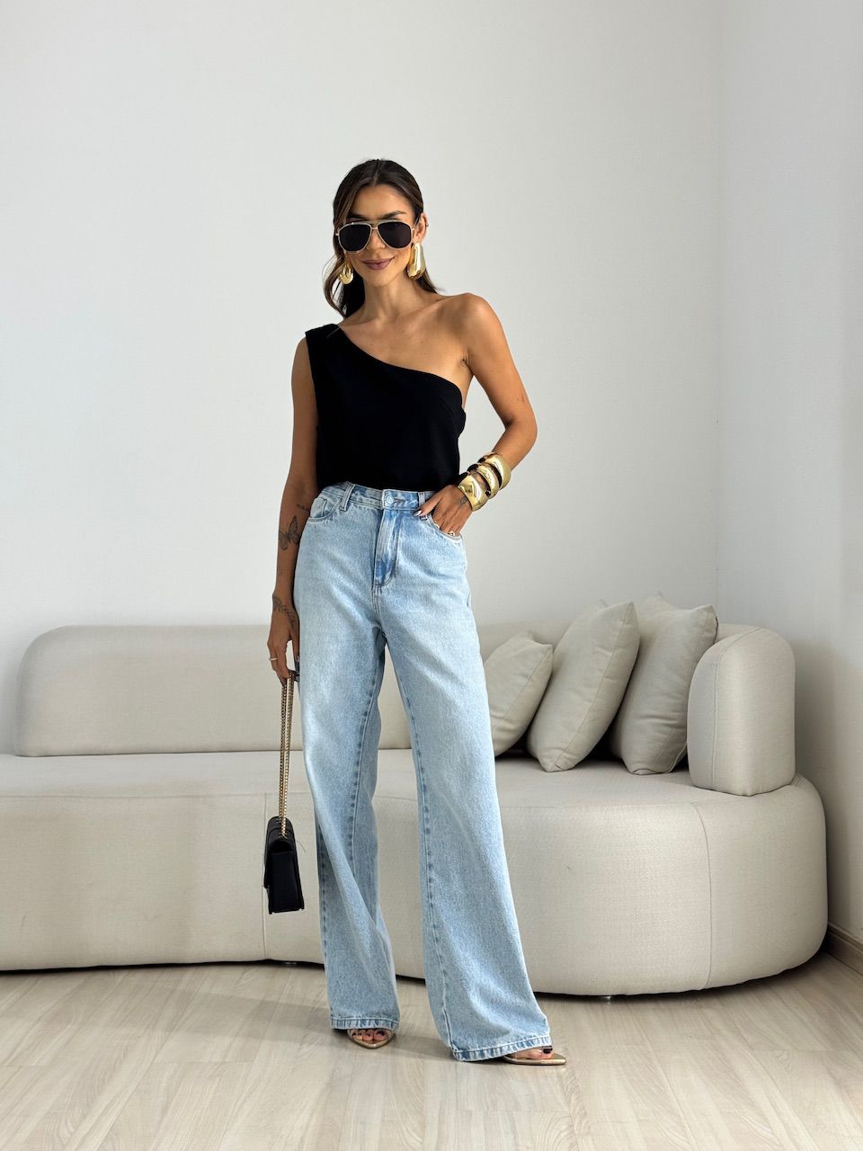 BLUSA NATY NULA MANGA PRETA