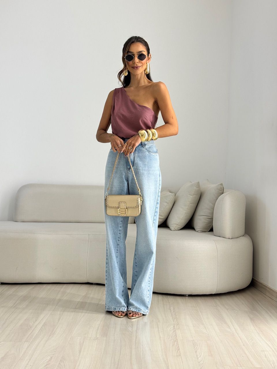 BLUSA NATY NULA MANGA ROSA QUEIMADO