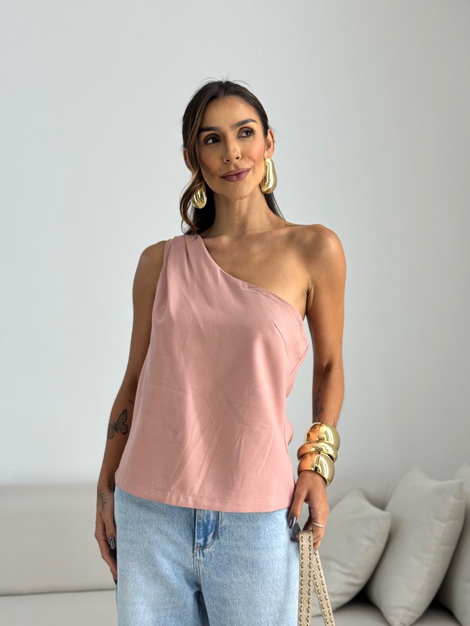BLUSA NATY NULA MANGA ROSÊ