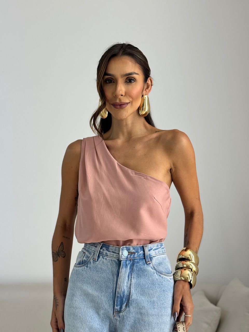 BLUSA NATY NULA MANGA ROSÊ - 0072320025 - CAROLLA FERRARO