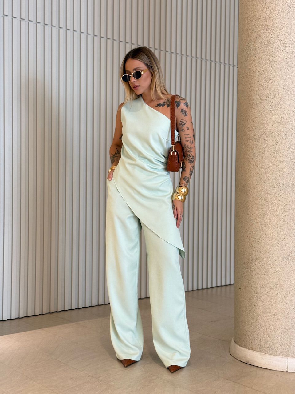 CONJUNTO FATIMA DRAPEADO BABY GREEN