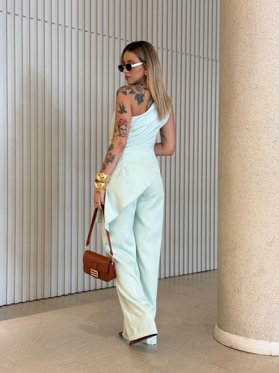 CONJUNTO FATIMA DRAPEADO BABY GREEN