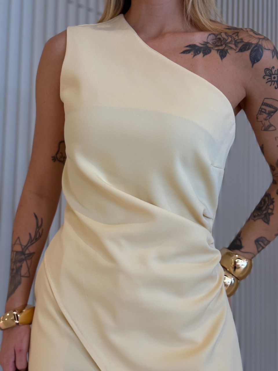 CONJUNTO FATIMA DRAPEADO YELLOW BUTTER