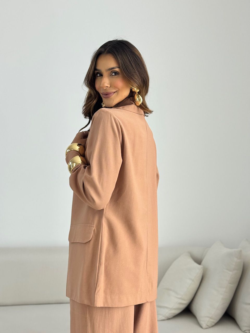 CONJUNTO SIMONE BLAZER CALÇA CAPUCCINO 