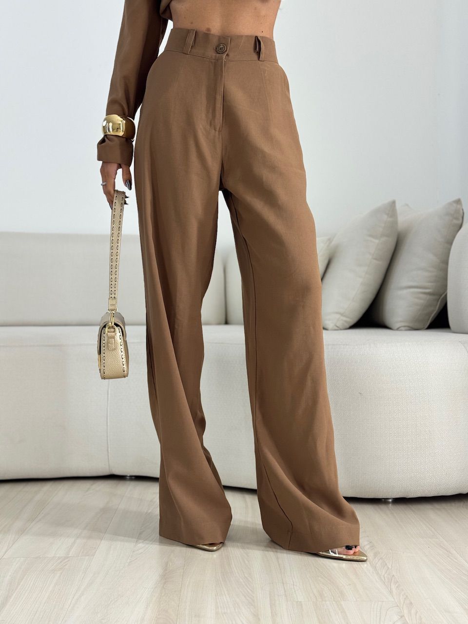 CONJUNTO SIMONE BLAZER CALÇA MARROM