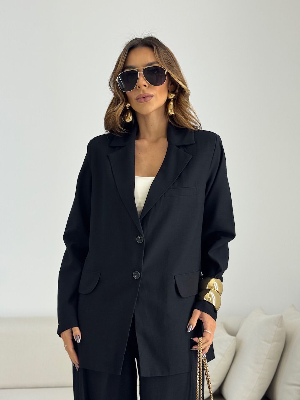 CONJUNTO SIMONE BLAZER CALÇA PRETO