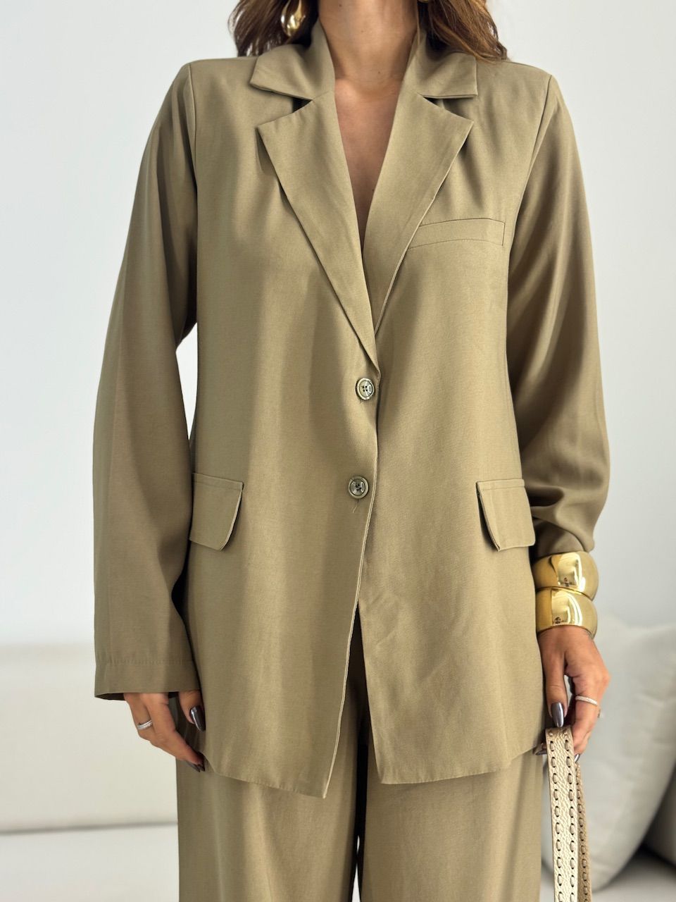 CONJUNTO SIMONE BLAZER CALÇA VERDE OLIVA