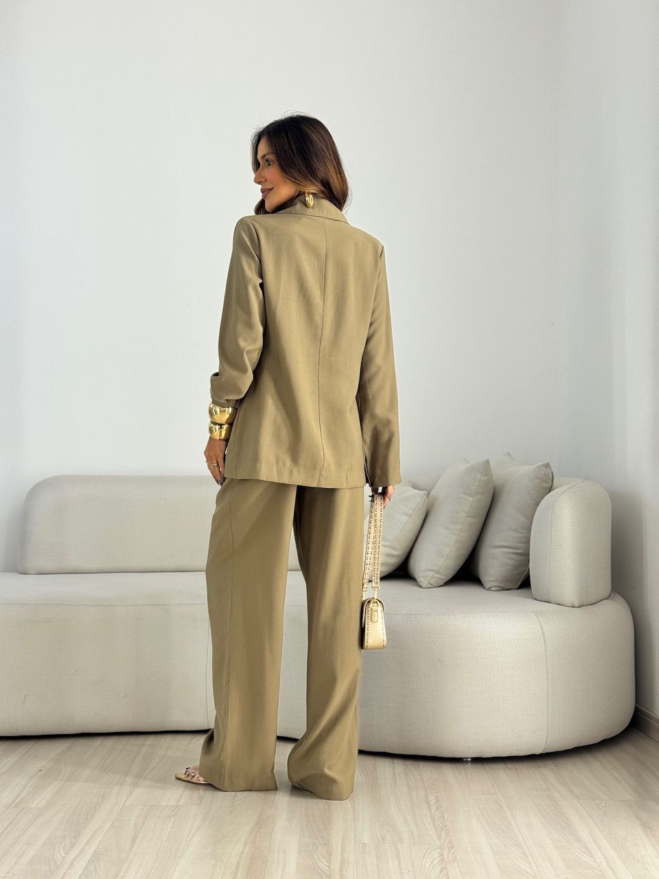 CONJUNTO SIMONE BLAZER CALÇA VERDE OLIVA