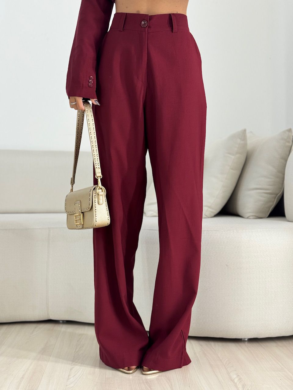 CONJUNTO SIMONE BLAZER CALÇA VINHO