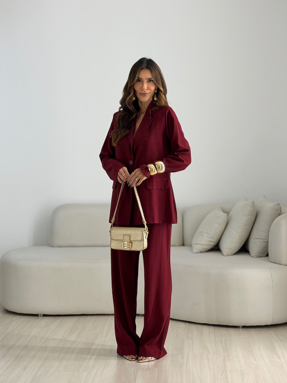 CONJUNTO SIMONE BLAZER CALÇA VINHO
