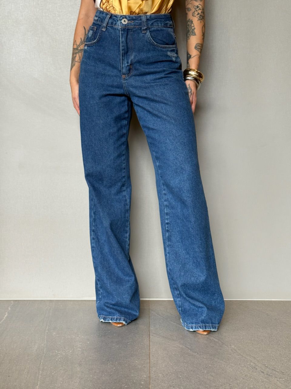 CALÇA ZOE JEANS JEANS ESCURO - 0072890070 - CAROLLA FERRARO