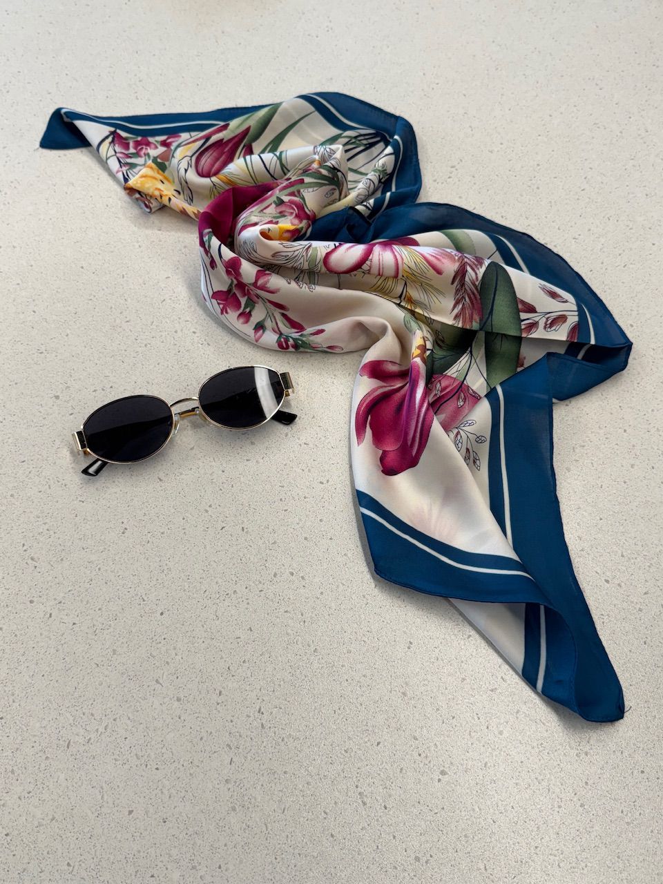 LENÇO CAMILA AZUL - 0072990109 - CAROLLA FERRARO