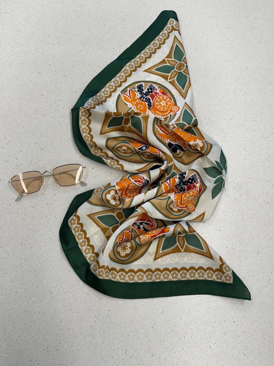 LENÇO LEILA VERDE - 0072960014 - CAROLLA FERRARO