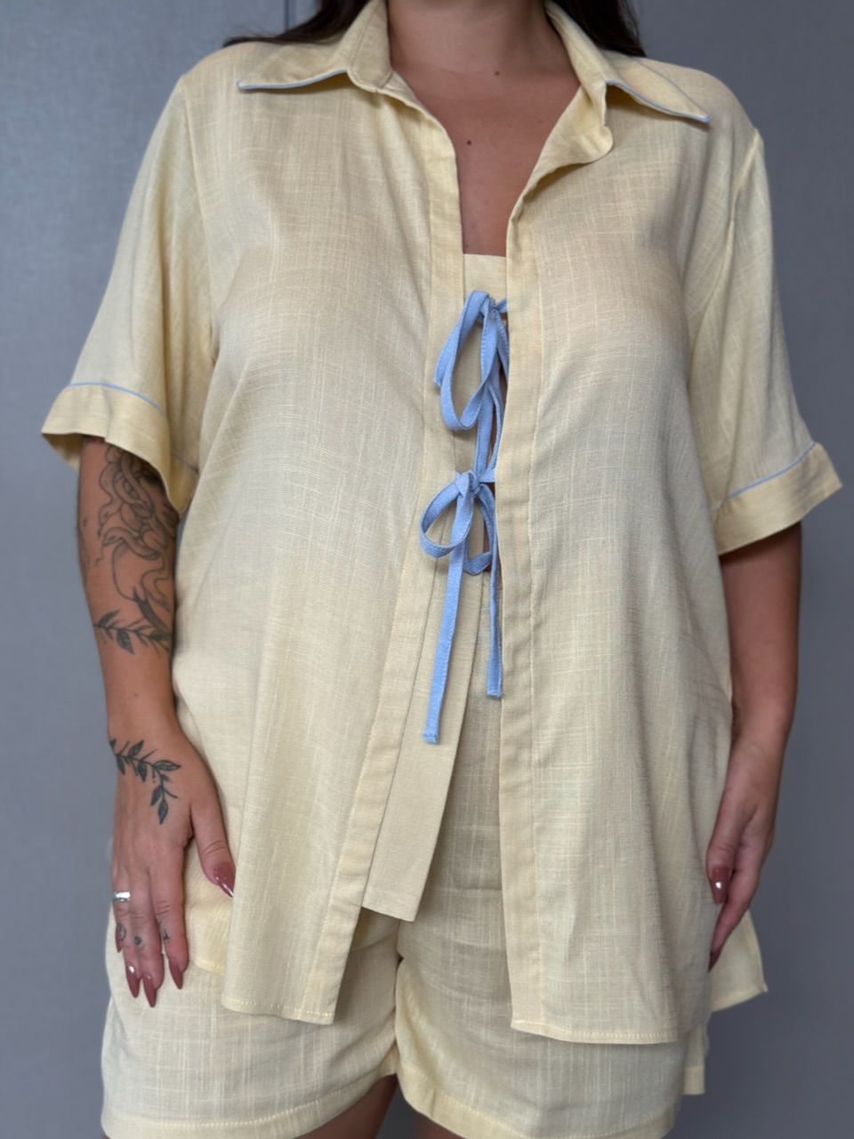 PIJAMA ELEONORA CF SHORT AMARELO