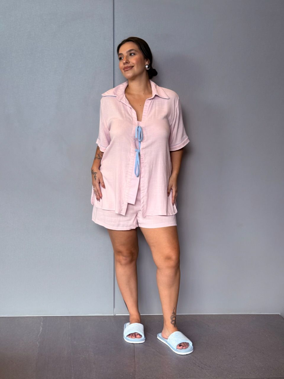 PIJAMA ELEONORA CF SHORT ROSA