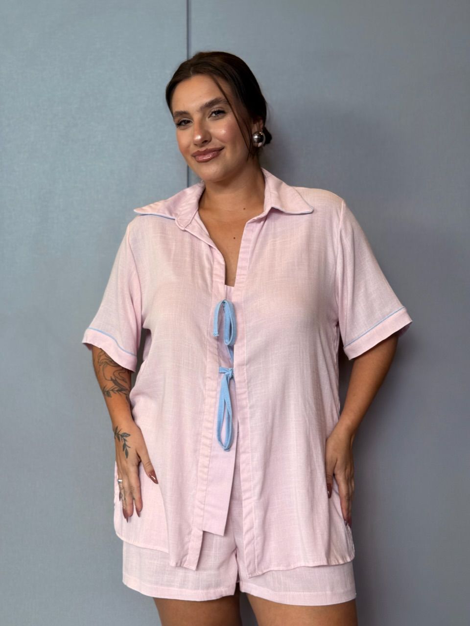 PIJAMA ELEONORA CF SHORT ROSA