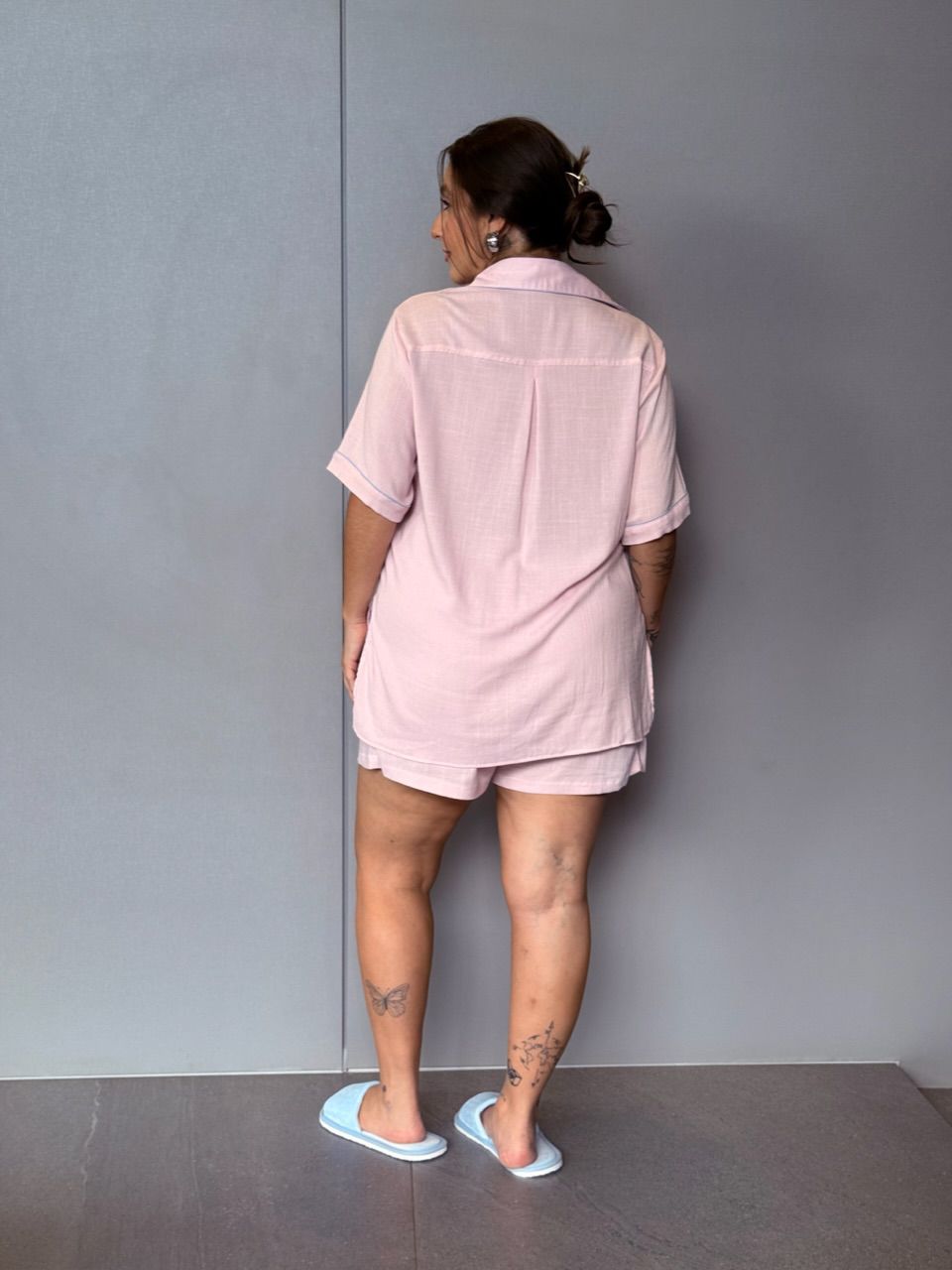 PIJAMA ELEONORA CF SHORT ROSA