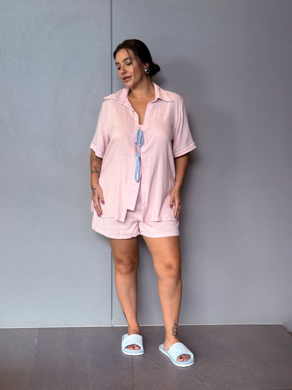 PIJAMA ELEONORA CF SHORT ROSA