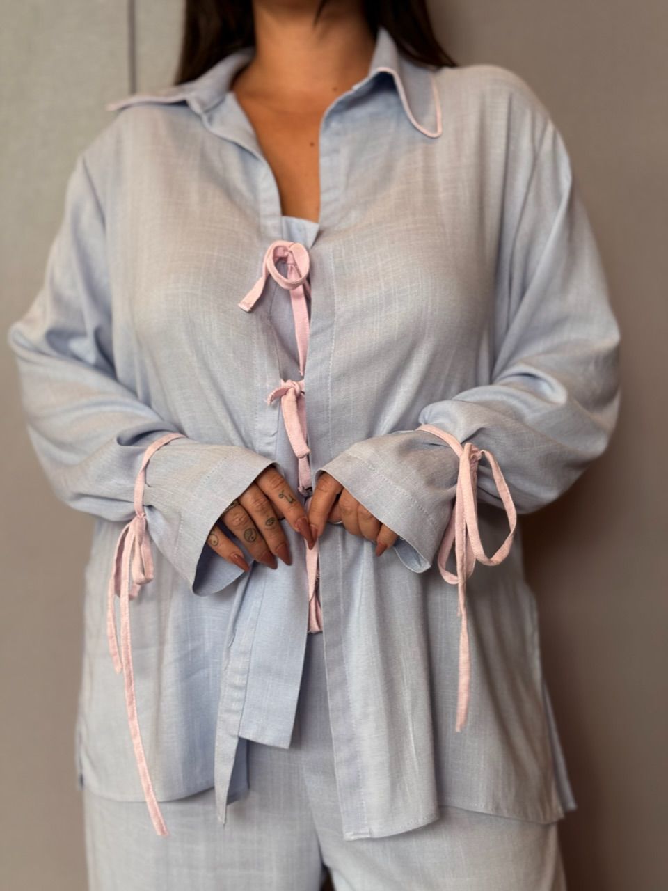 PIJAMA JANAINA CF CALÇA AZUL