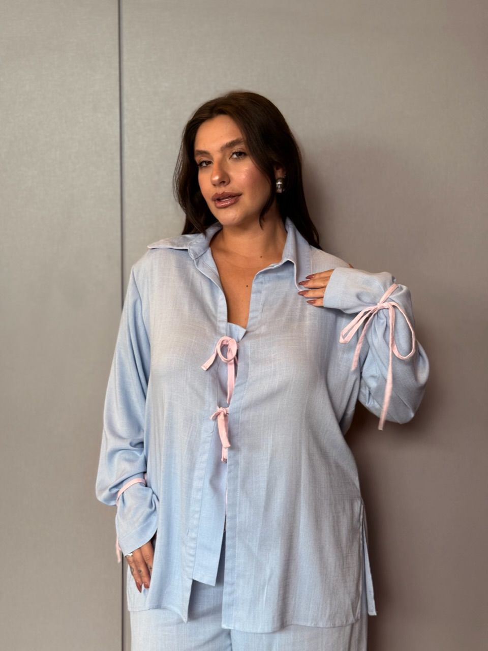 PIJAMA JANAINA CF CALÇA AZUL