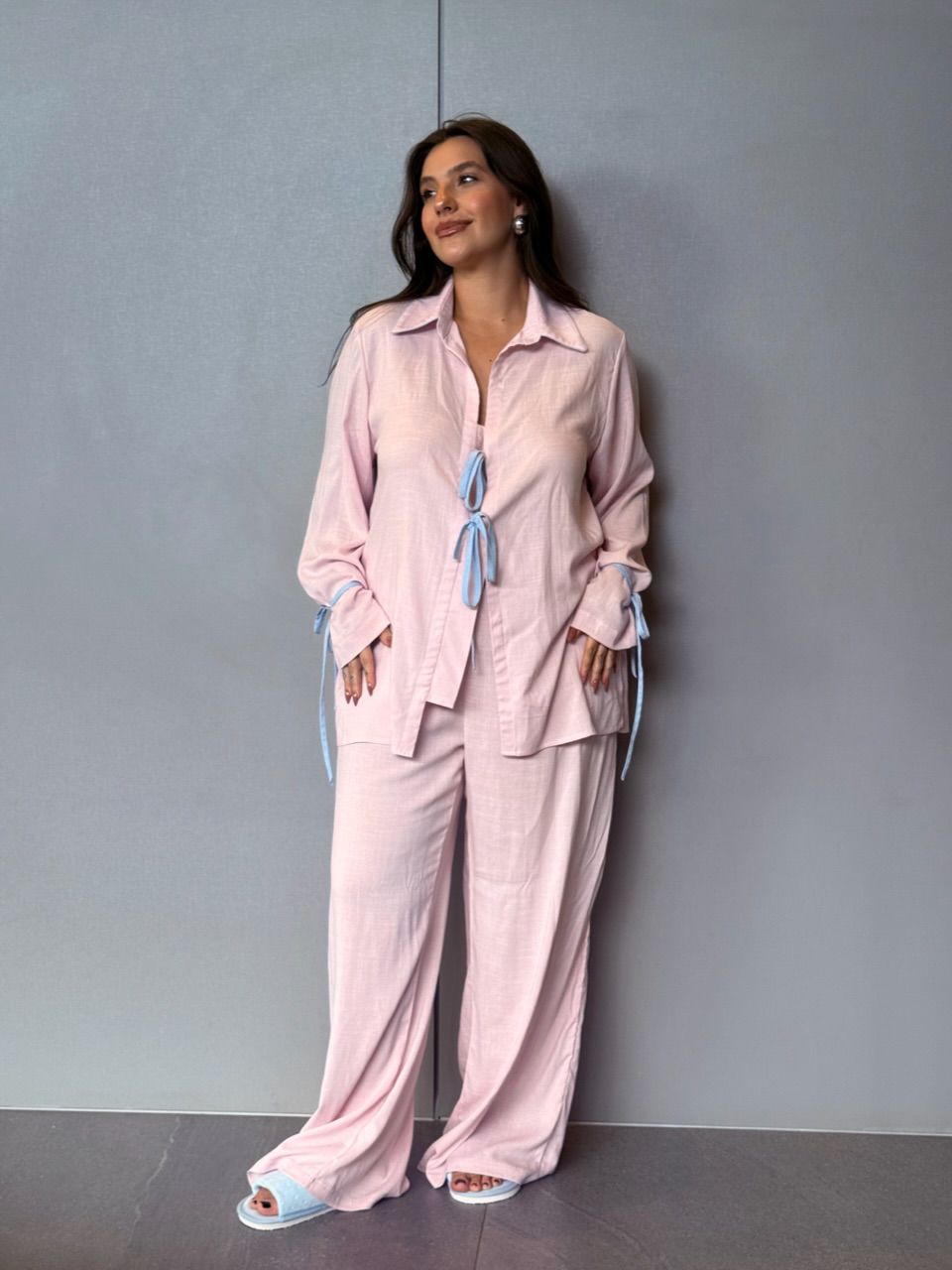 PIJAMA JANAINA CF CALÇA ROSA