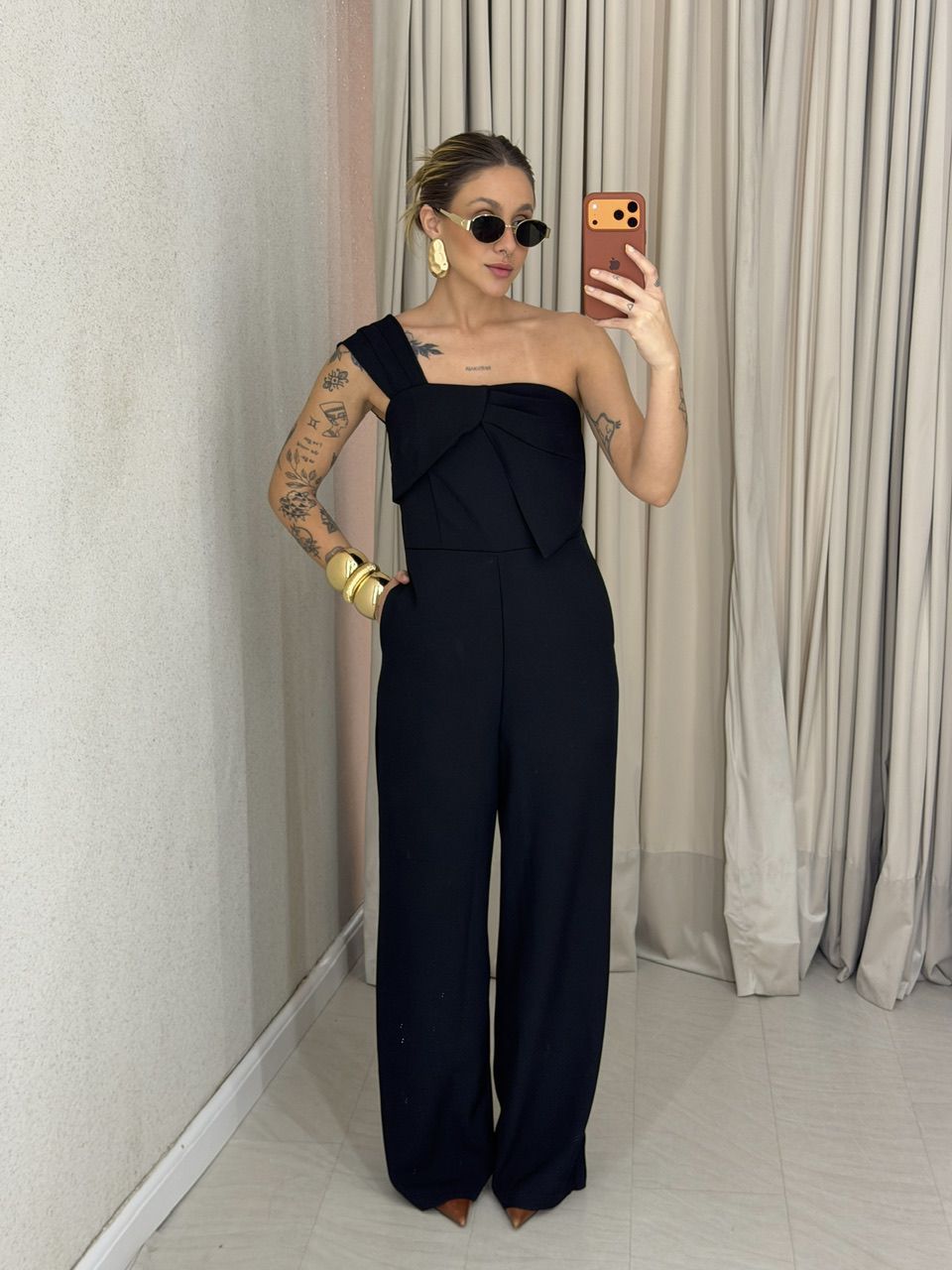 MACACÃO MELISSA NULA MANGA PRETO - 0075150032 - CAROLLA FERRARO