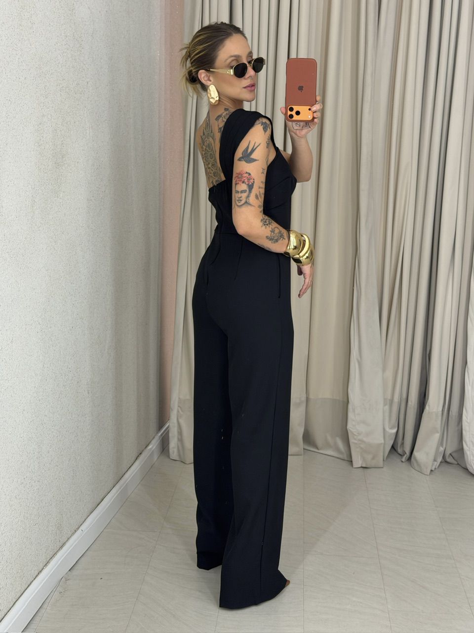 MACACÃO MELISSA NULA MANGA PRETO