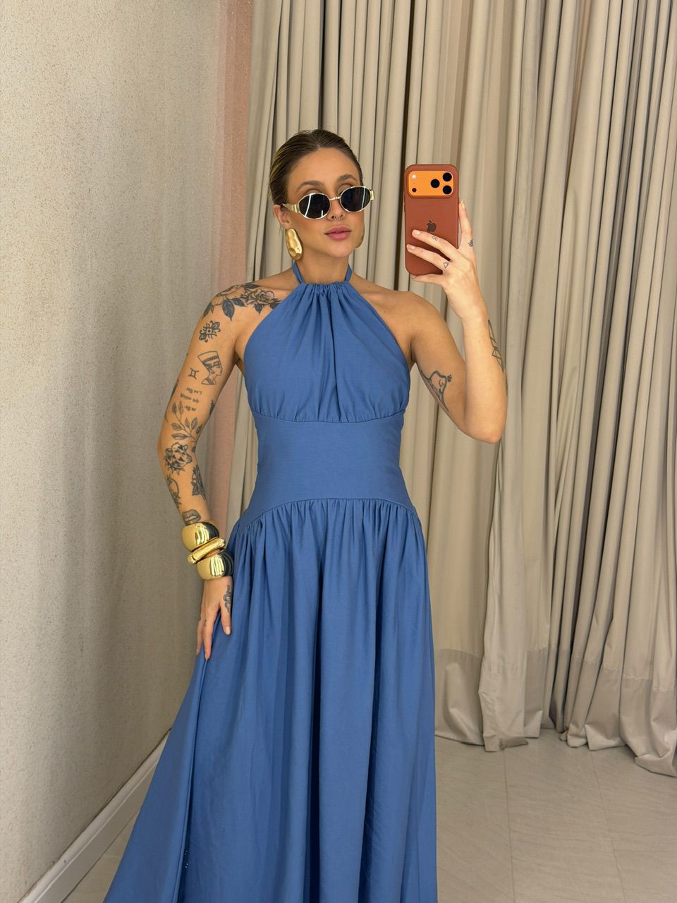 VESTIDO TALITA FLUIDO BLUE JEANS