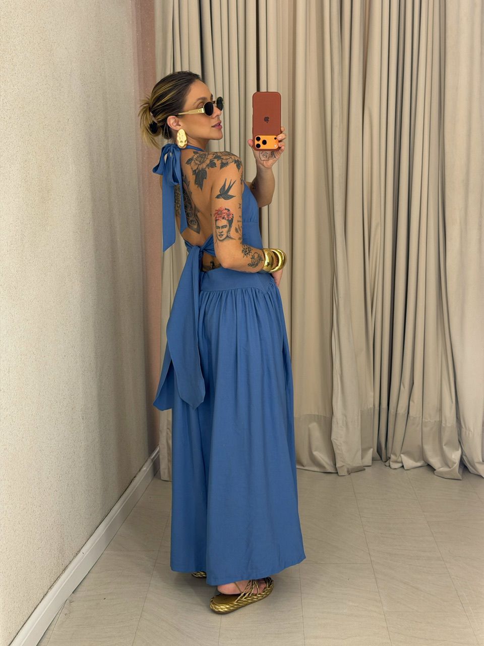 VESTIDO TALITA FLUIDO BLUE JEANS